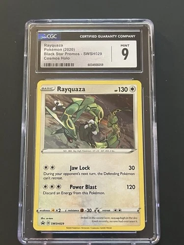Pokémon TCG Rayquaza SWSH029 Black Star Promo Holo CGC 9