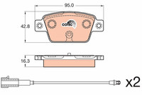 Bremsbelagsatz Scheibenbremse Hinterachse FüR Fiat Lancia Bravo Ii Multipla