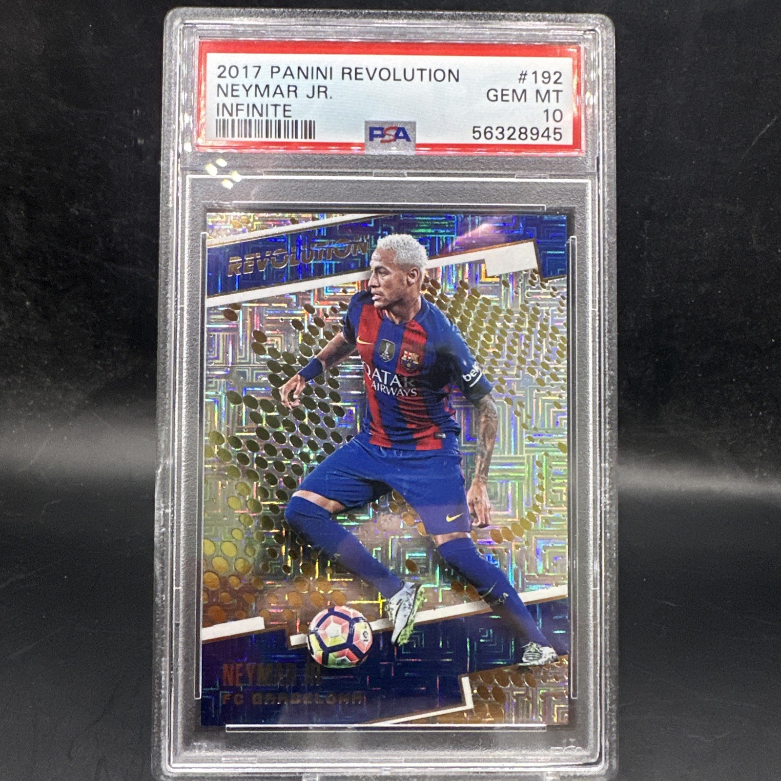 2017 PANINI REVOLUTION Infinite #192 NEYMAR JR. PSA 10