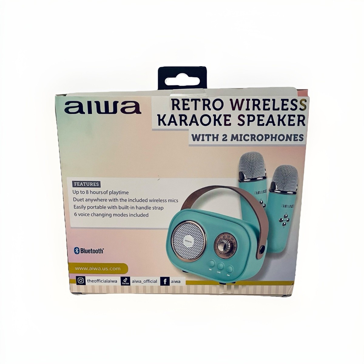 Aiwa Retro Wireless Karaoke Speaker 2 Microphones | eBay