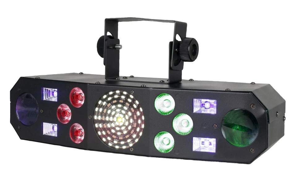 2) Eliminator FURIOUS FIVE RG RGBW+UV LED Strobe/Derby Effect Lights+Fog Machine - Image 2 of 4