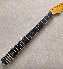DIY 27 inch Maple Rosewood Fretboard 22 Fret Baritone guitar Neck parts yellow