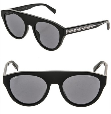 BVLGARI BV40054I TUBOGAS Black Men Aviator POLARIZED