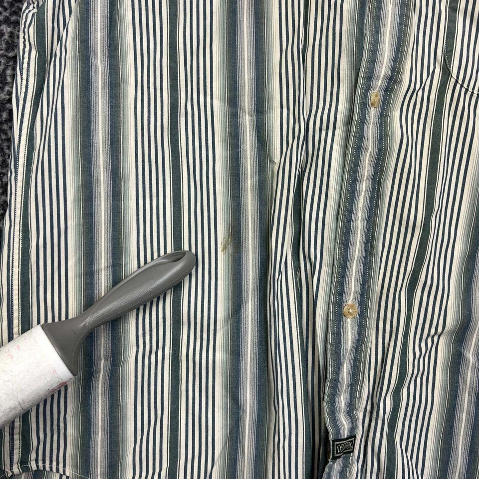 Camisa Dockers De Colección Hombres Mediana Rayas Con Botones Manga Larga Cuello M Foto 3 de 4