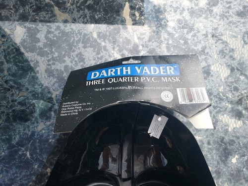 1997 Rubies Costume Co DARTH VADER Mask Plastic Star Wars - Picture 8 of 9