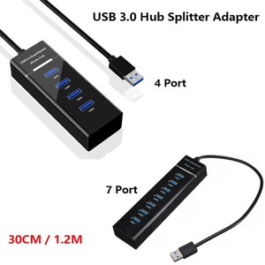 4 Port 7 Port USB 3.0 Adaptateur de Splitter Hub haute vitesse pour PC Ordinateur portable Mac Desktop