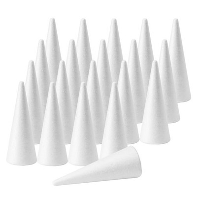 20 PCS Craft Foam Cones (2.2X4.2in), Polystyrene Cone Shaped Foam, Foam Tree ...