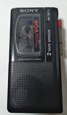 Sony M-747V Microcassette Recorder VOR Black For Parts or Repair Restoration