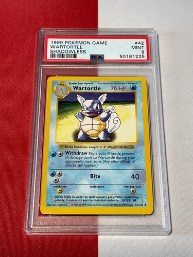 Wartortle (Shadowless) graded PSA 9 for sale on eBay