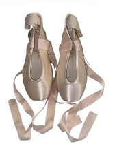 Gaynor Minden Pointe Shoes Made In Europe 7M Pink Pre Owned