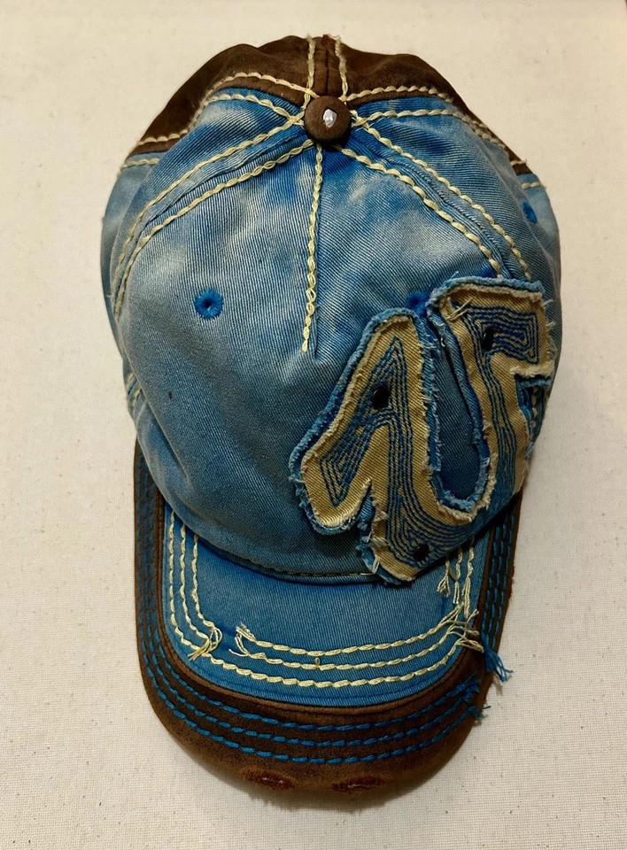 Rare Authentic True Religion Hat – Vintage Y2K Distressed Denim Horseshoe - Image 2 of 4
