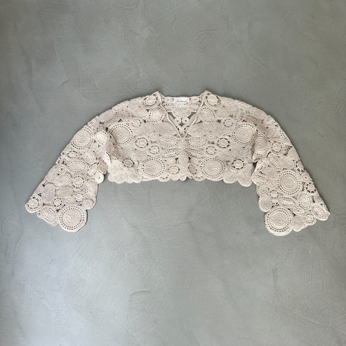 Anthropologie Crochet Shrug Jumper. Cream. One size. - Picture 1 of 6