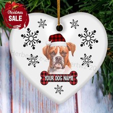 Boxer Name Customize Christmas Dog Lovers Holiday Personalized Customized Nam...