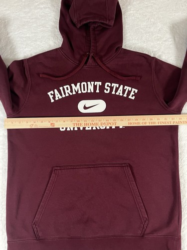 Nike Fairmont State FSU Falcons Red Spell Out Hooded Sweatshirt Men’s Large - Picture 9 of 10