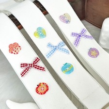 White Button Guitar Strap Friction Resistant Pu Leather End Acoustic Electric