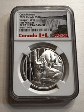 2024 PF 70 ULTRA CAMEO $20 Canada Great Hunters Cougar UHR 1 oz Silver Coin NGC 