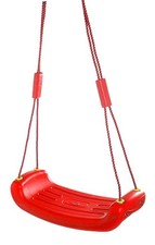 Seggiolino a dondolo per bambini, da 3 a 10 anni con impugnatura (rosso)