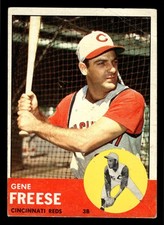 1963 Topps #133 Gene Freese - Cincinnati Reds (Low Grade)