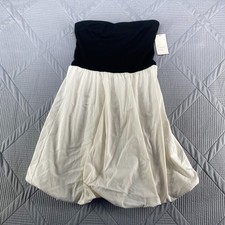Women's Tube Bubble Mini A-Line Dress - A New Day Black/Cream Size S