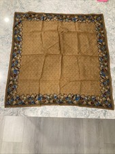 Vintage Albert Nipon Scarf Floral Border Abstract 25  X 26  