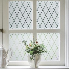 Lattice Frosted Window Film Window Privacy Film Static Cling Window Vinyl Opa...