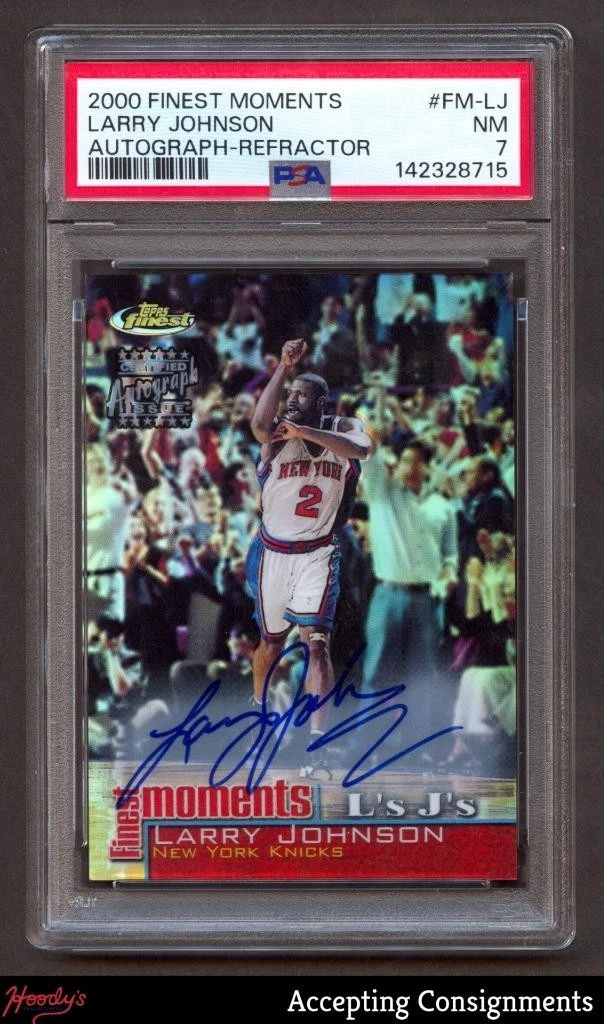 Larry Johnson Basketball Sports Trading Card Singles Autographed