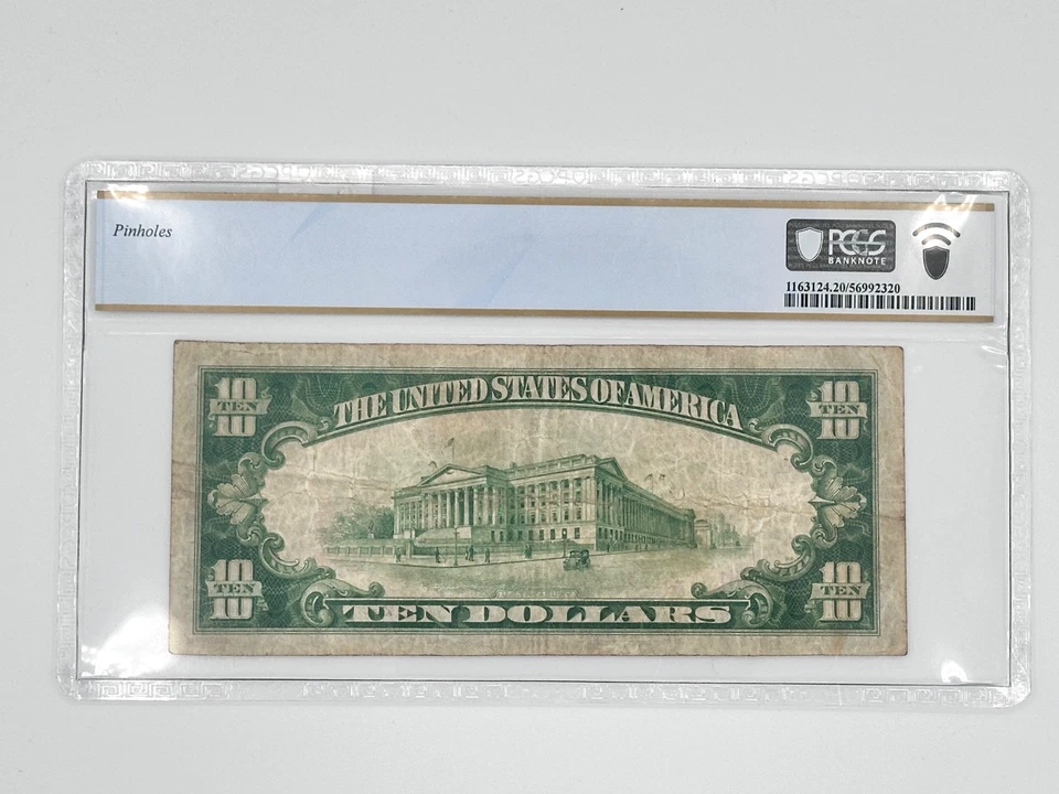 1929 $10 Type 2 Bank Harrisburg Illinois NOTE FR.1801-2 Low Serial# PCGS 20 RARE - Image 4 of 4