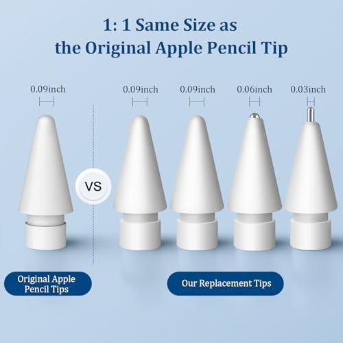 Verbesserte Ersatzspitzen für Apple Pencil 2. Generation/1. Weiß (4gemischt) - Bild 3 von 7