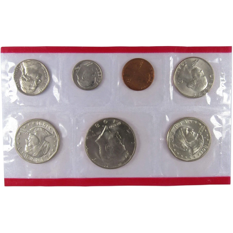 Juego de monedas 1981 sin circular como nuevo embalaje original del gobierno OGP Foto 4 de 4