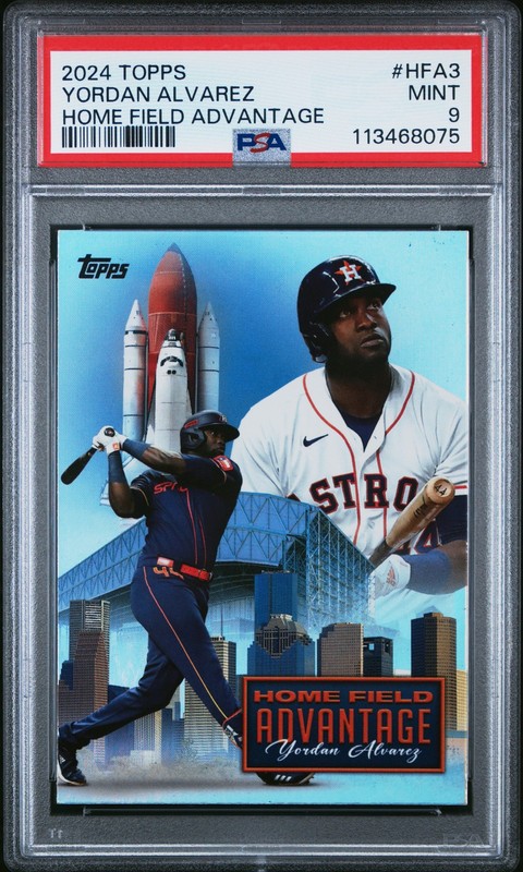 2024 TOPPS HOME FIELD ADVANTAGE #HFA3 YORDAN ALVAREZ PSA 9