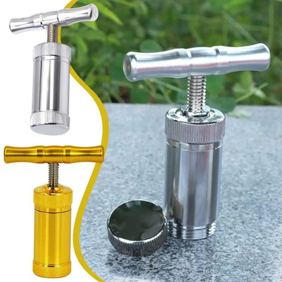 #ad Aluminum Compressor Presser Tobacco Herb Press Squeezer Herbal Crusher T Handle $9.89