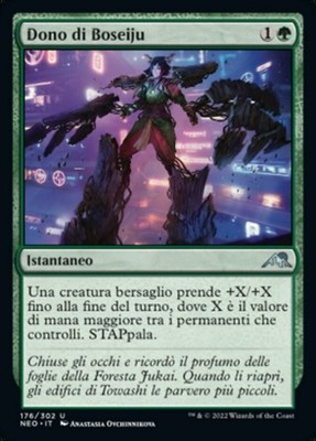 MTG Magic NEO Kamigawa Neon Dynasty - 1x ITA EX 176 U Gift of Boseiju