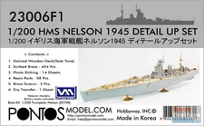 PONF23006 1:200 Pontos Model Detail Up Set - HMS Nelson 1945 with Teak Tone