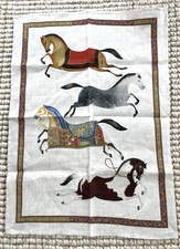 Image of NWT Italian Tea Towel - Tessitura Toscana- Barnum Cavali - Linen- Tuscany