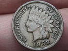 1898 Indian Head Cent Penny- XF Details, Chocolate Brown