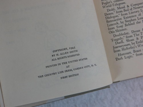 H. Allen Smith DESERT ISLAND DECAMERON 1945 Doubleday, Doran & Co., NY 1st HC/DJ - Bild 7 von 12