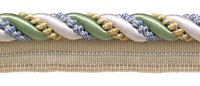 "DÉCopro Green Gold Blue 7/16\" Dekorative Lip Cord Mountain Spring [Am Meter]"