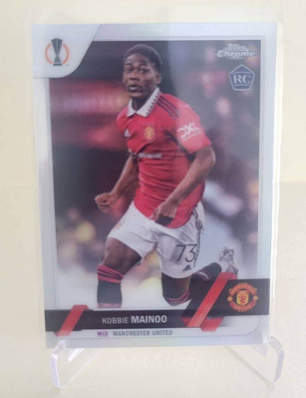 2022-23 TOPPS CHROME UEFA KOBBIE MAINOO RC REFRACTOR #118 MANCHESTER UNITED