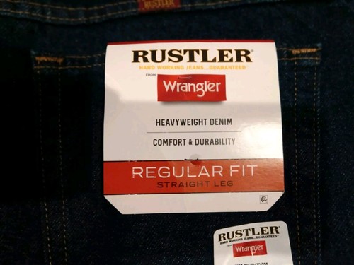 **NEW** Rustler Men's Regular Fit Jeans Straight Leg Size - 42/30 - Bild 8 von 8