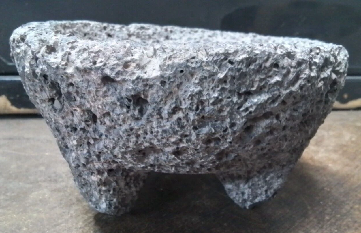 Hand Made VIntage Volcanic Lava Stone Molcajete (5 .5” ) collectable bowl only