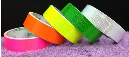 Pink Reflective Tape Hi Vis Visibility Decal Vehicle Motorcycle Fluroscent Peel - Picture 3 of 7