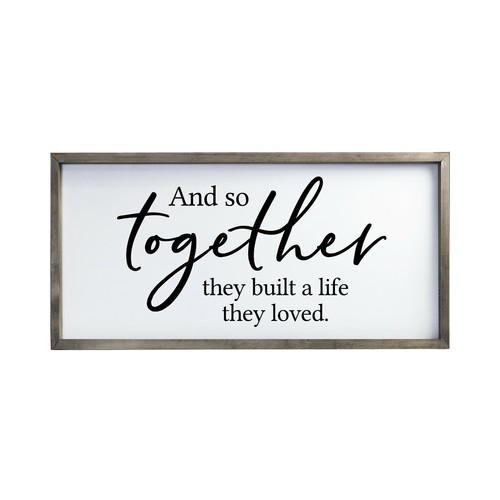 Wooden Framed Shadow Box Inspirational Family Quote Wall Décor 18x36 - Picture 18 of 35