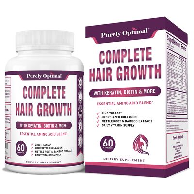 Premium Hair Growth for Women & Men - Hair Growth Vitamins w/ Biotin & Kerati...