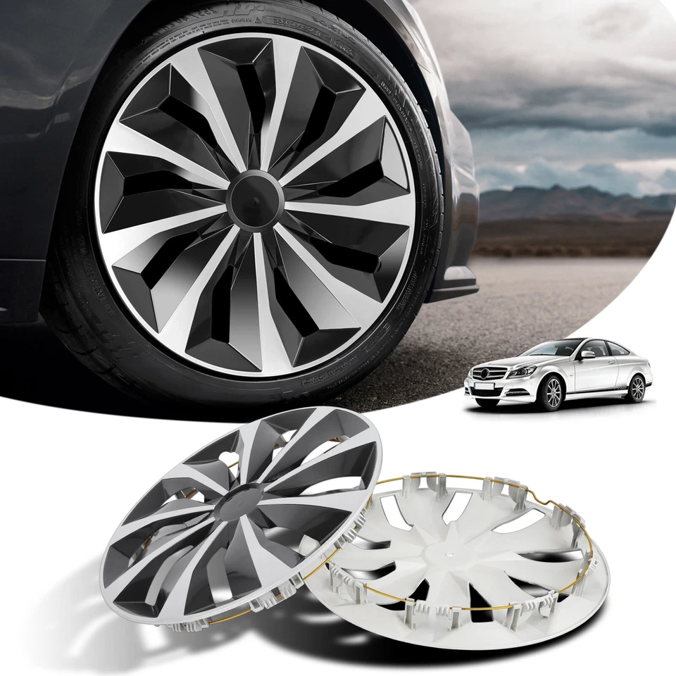 Juego de 4 cubiertas de rueda de 15" tapacubos a presión para Volkswagen Jetta 2015-2018 Foto 4 de 4