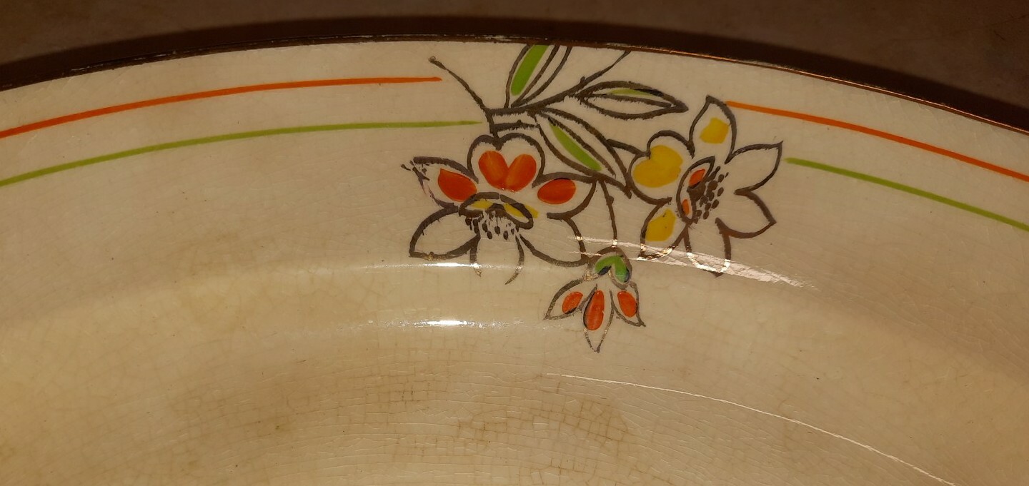 Art Deco Platter C&E Ltd Cartwright & Edwards Norville Ware 12" long