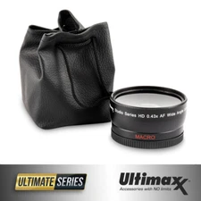 55mm 0.43x ULTIMAXX Professional Wide Angle Lens w/ Macro for Canon Nikon Sony