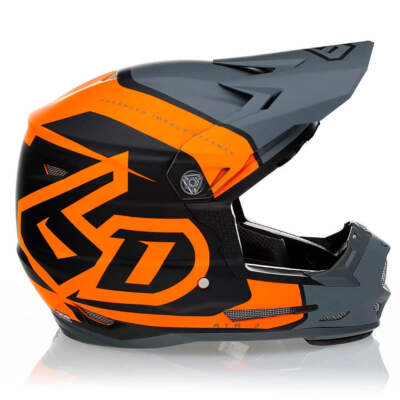 6D ATR-2Y Youth MX Helm Torque Neon Orange Grau Matt