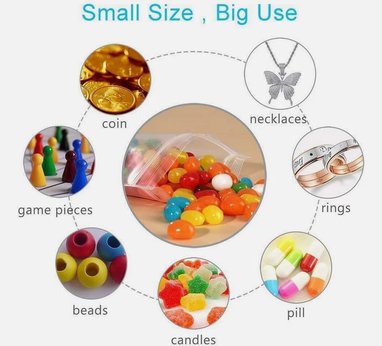 500 Reclosable Storage Bags 1.5''x 2'' Small Clear Seal-Top Baggies 1.5x2 - Image 3 of 3