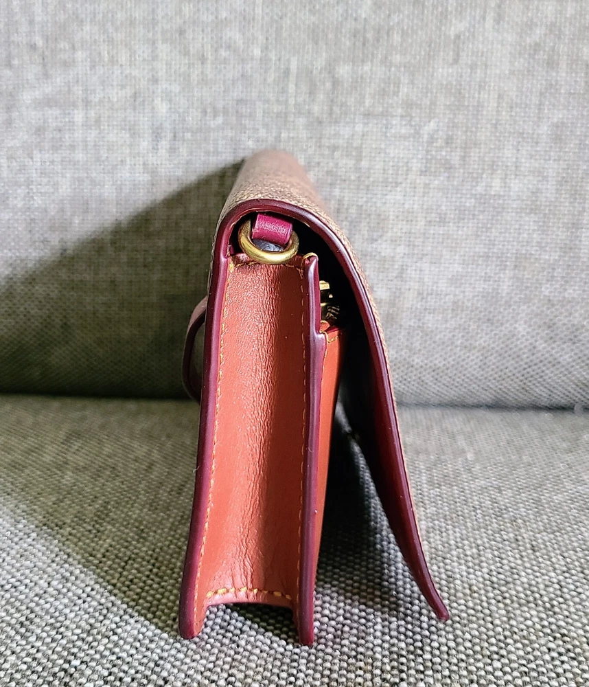 Coach Belt Bag & Crossbody Purse. Colorblock: Signature Canvas w Saddle Leather