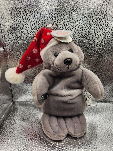 1997 Ty Beanie Baby Coca Cola Seal With Snowflake Hat Vintage